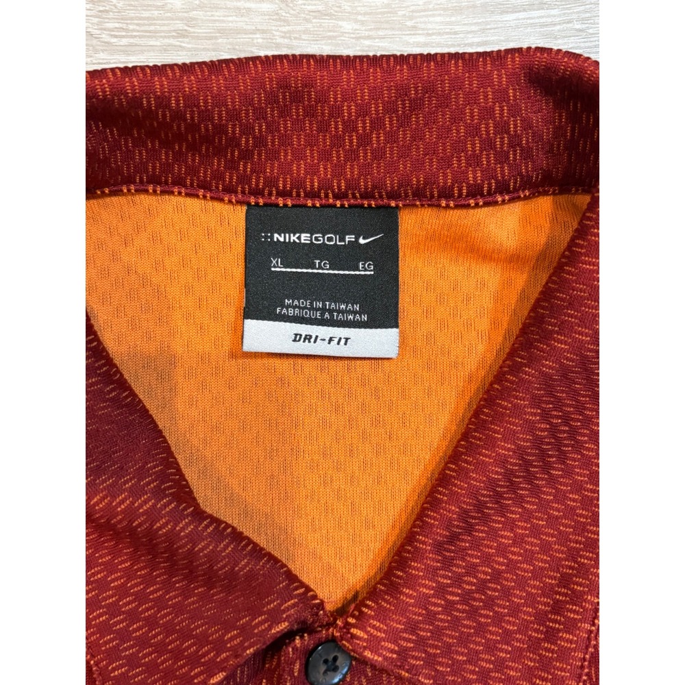 Nike Golf Dri-FIT Polo Shirt Performance Athletic‎ Red XL - Picture 4 of 8